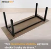 The underside of a table with a metal frame is shown on a wooden floor. Náhľad obrázku produktu