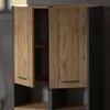 STIV Möbel | Hochschrank Bad Grau Matt / Eiche Wotan 165 cm Produktbild-Vorschau 9