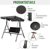 Outsunny Hollywoodschaukel 2-Sitzer Gartenschaukel Produktbild-Vorschau 6