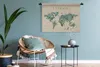 MuchoWow® Wandteppich Wandbehang Weltkarte - Pflanzen - Produktbild-Vorschau 5