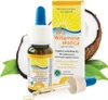 A bottle of Vitamin D3 drops with a box and coconut slices. Anteprima dell’immagine prodotto
