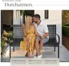 A couple sitting on a garden bench. Náhled obrázku produktu