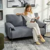 HOMCOM Dvoumístná pohovka 127 cm Malá čalouněná pohovka s Náhled obrázku produktu 2
