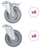 vidaXL 16 Stk. Lenkrollen mit Rückenloch 100 mm Produktbild-Vorschau 7