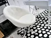 Křeslo na kolečkách DERIAN - bílé / chrom Náhled obrázku produktu 3