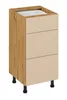 Küchenunterschrank 60 cm Beige Matt mit 3 Schubladen - LOVO Produktbild-Vorschau 1