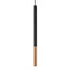 A single, cylindrical pendant light fixture with a black upper section and a copper lower section, suspended against a white background. Anteprima dell’immagine prodotto