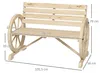 Outsunny Gartenbank 2-Sitzer Sitzbank Holzbank Produktbild-Vorschau 3
