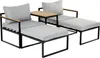 A two-seater outdoor lounge set with ottomans and a connecting table. Produktbild-Vorschau