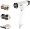 A white Shark hair dryer with multiple attachments displayed on a white background. Voir les images du produit