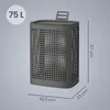 SONGMICS Plastový koš na prádlo, 75 l, koš na prádlo s Náhled obrázku produktu 8