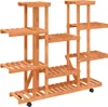 vidaXL Stojan na kvety s kolieskami 110x25x115 cm z Náhľad obrázku produktu 6