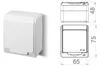 Wandmontageschakelaar voor inbouwspots, wit, IP44, HERMES Productafbeelding-voorbeeld 10