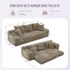 Cordsofa Khaki Sofa mit Schlaffunktion Hohe Rš¹ckenlehne Produktbild-Vorschau 3