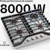 Klarstein Turbocast Plaque De Cuisson Gaz, 4 Brûleurs, Inox Voir les images du produit 6