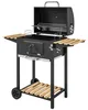 Outsunny Holzkohlegrill aus Edelstahl fahrbar Grillwagen Produktbild-Vorschau 1