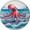 Kraken Aquarell Magnet rund rund Produktbild-Vorschau 1