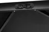 A close-up view of a black projection screen's mounting mechanism. Náhľad obrázku produktu