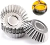 50 Stück Silber Ton Edelstahl Egg Tart Mold Schüssel-Form Produktbild-Vorschau 2