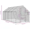 vidaXL Voliere Silbern 1,79x4x1,85 m Aluminium Produktbild-Vorschau 7
