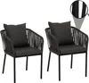 set di 2 sedie da giardino HWC-N41, braccioli per esterni, Anteprima dell’immagine prodotto 1