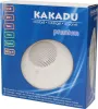 The image shows the retail packaging for a KAKADU doorbell. The packaging is predominantly blue with white text and graphics, featuring a prominent image of the white doorbell itself. Podgląd zdjęcia produktu