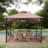 A gazebo with a dining set next to a swimming pool. Náhled obrázku produktu