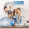 A family is smiling while water is being dispensed from a faucet into bottles. Náhled obrázku produktu