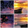 Gerahmtes Poster - Schwarzer Rahmen - Boot Sonnenuntergang Produktbild-Vorschau 9