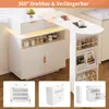 Merax Ausziehbarer Bartisch & Kücheninsel, 360° drehbar, Produktbild-Vorschau 6