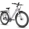A studio shot of a gray electric bicycle against a white background. Produktbild-Vorschau