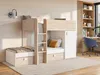 Eck-Etagenbett mit Kleiderschrank und Schubladen - 2 x 90 x Produktbild-Vorschau 13
