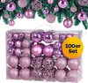 DEUBA® Weihnachtskugeln 100tlg Ø 3-6cm Kunststoff matt Produktbild-Vorschau 1