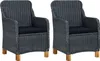 vidaXL Gartenstühle mit Kissen 2 Stk. Poly Rattan Voir les images du produit 7