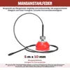 A drain cleaning snake with a red handle and a flexible metal cable. Produktbild-Vorschau