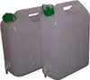 Two white plastic water canisters with green caps and spigots. Anteprima dell’immagine prodotto