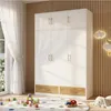 Merax Kinder-Kleiderschrank mit 3 Türen, Kleiderstange und Produktbild-Vorschau 1