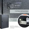 Schlüsselschrank mit Zahlencode & 64 Haken, 45x30x8 cm, HMF Produktbild-Vorschau 4