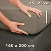STUDIO Basic Spannbettlaken 160x200cm, 100% gekämmte Produktbild-Vorschau 4