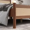 Massivholzbett CEFIRA 140x200 cm mit Rattangeflecht, Produktbild-Vorschau 4