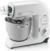 A white kitchen mixer with a stainless steel bowl. Náhľad obrázku produktu