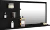 vidaXL Koupelnové zrcadlo černé 90x10,5x45 cm Dřevěný Náhled obrázku produktu 3