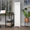 Armadio metallico per scope bianco 165 cm con ripiani e Anteprima dell’immagine prodotto 3