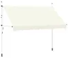vidaXL Einziehbare Markise Handbetrieben 350 cm Cremeweiß Produktbild-Vorschau 7