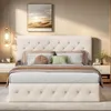 UnboxG Polsterbett 140x200 cm Beige mit Stauraum, Produktbild-Vorschau 2