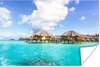 MuchoWow® Poster Die über dem Wasser hängenden Bungalows Produktbild-Vorschau 1