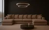 Sofa w kształcie U GABON narożnik z funkcją spania tkanina Podgląd zdjęcia produktu 1