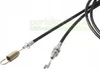 Two black cables with metal fittings and a spring, isolated on a white background. Anteprima dell’immagine prodotto
