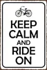 vianmo Holzschild 30x20 cm Keep Calm and Ride on Produktbild-Vorschau 1
