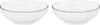 Two white dessert bowls with a thin black rim are shown side-by-side on a white background. Anteprima dell’immagine prodotto